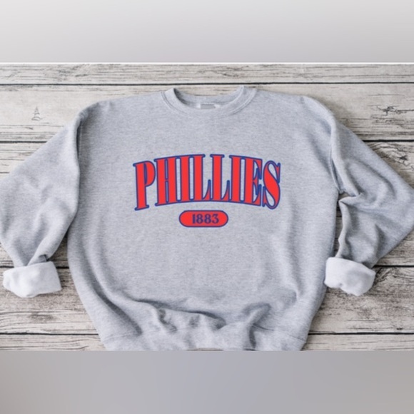 Phillies Offset Crewneck - Picture 1 of 5